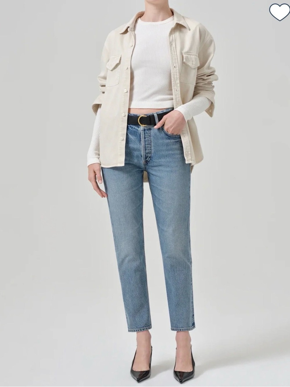 NWT Citizens of Humanity Charlotte High Rise Straight Jeans in Meridian - 25